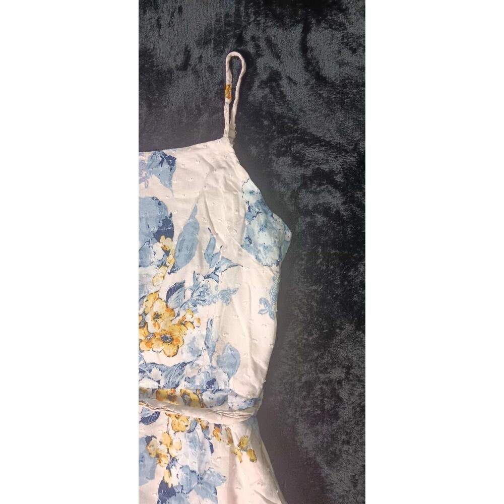 Altard State Sleeveless Swiss Dot Cami Mini Sundress M Floral Tiered Coquette - Picture 4 of 12